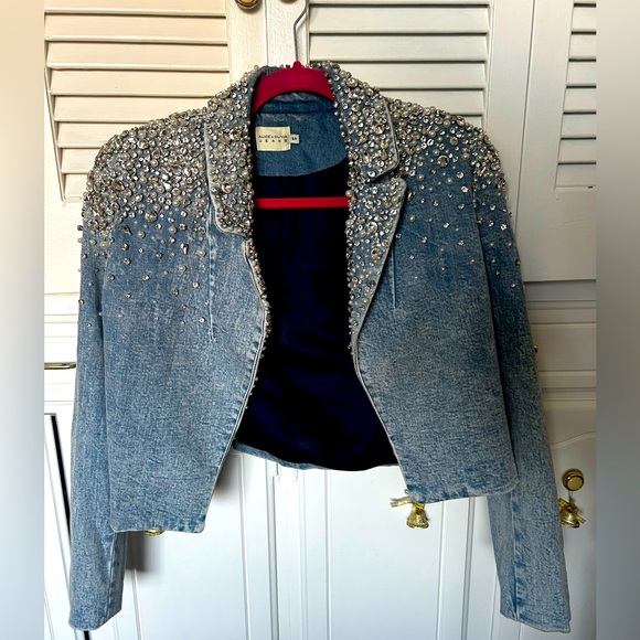 Embellished denim jacket by Alice and Olivia - Picture 1 of 3
